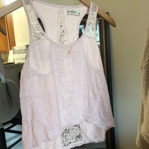 Pink and Lace Abercrombie tank top